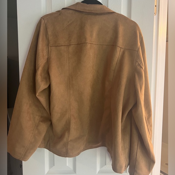 Philosophy Tan Suede Jacket, 1X - Picture 4 of 5